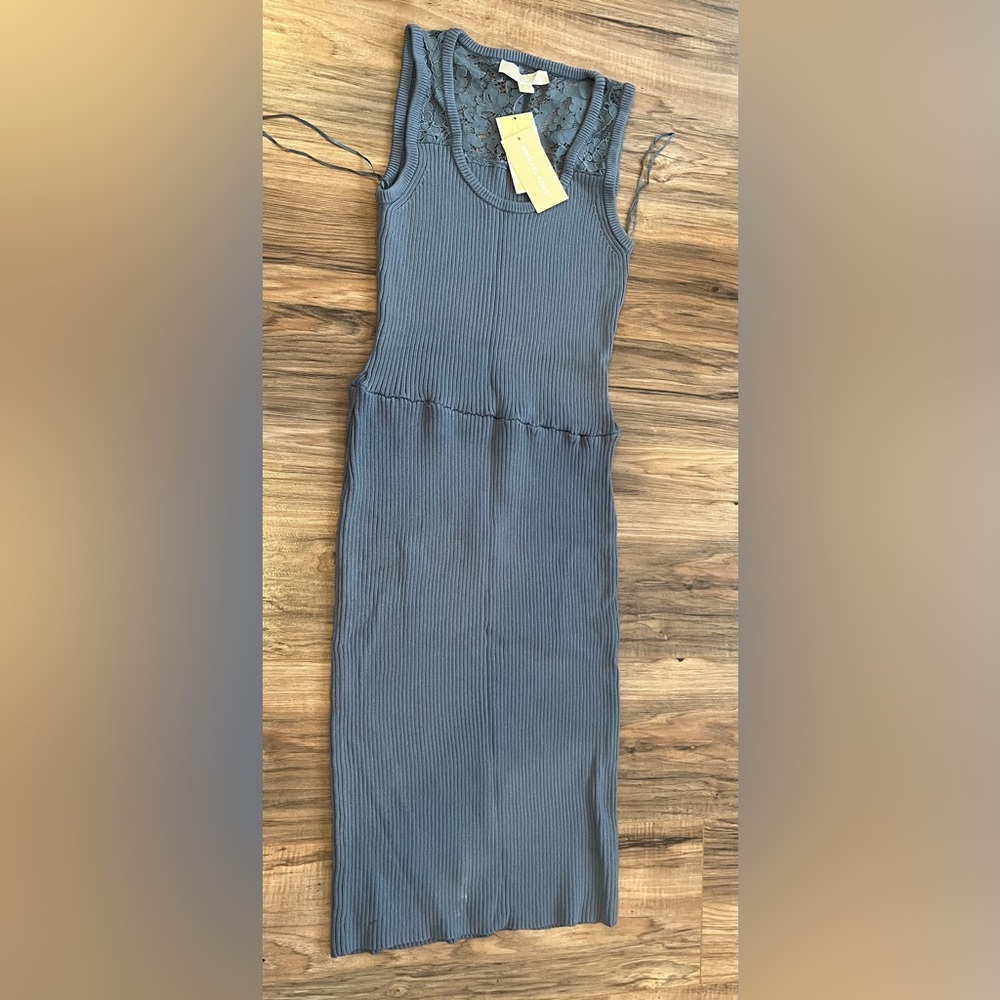 Michael Kors Gray Lace Detail Top